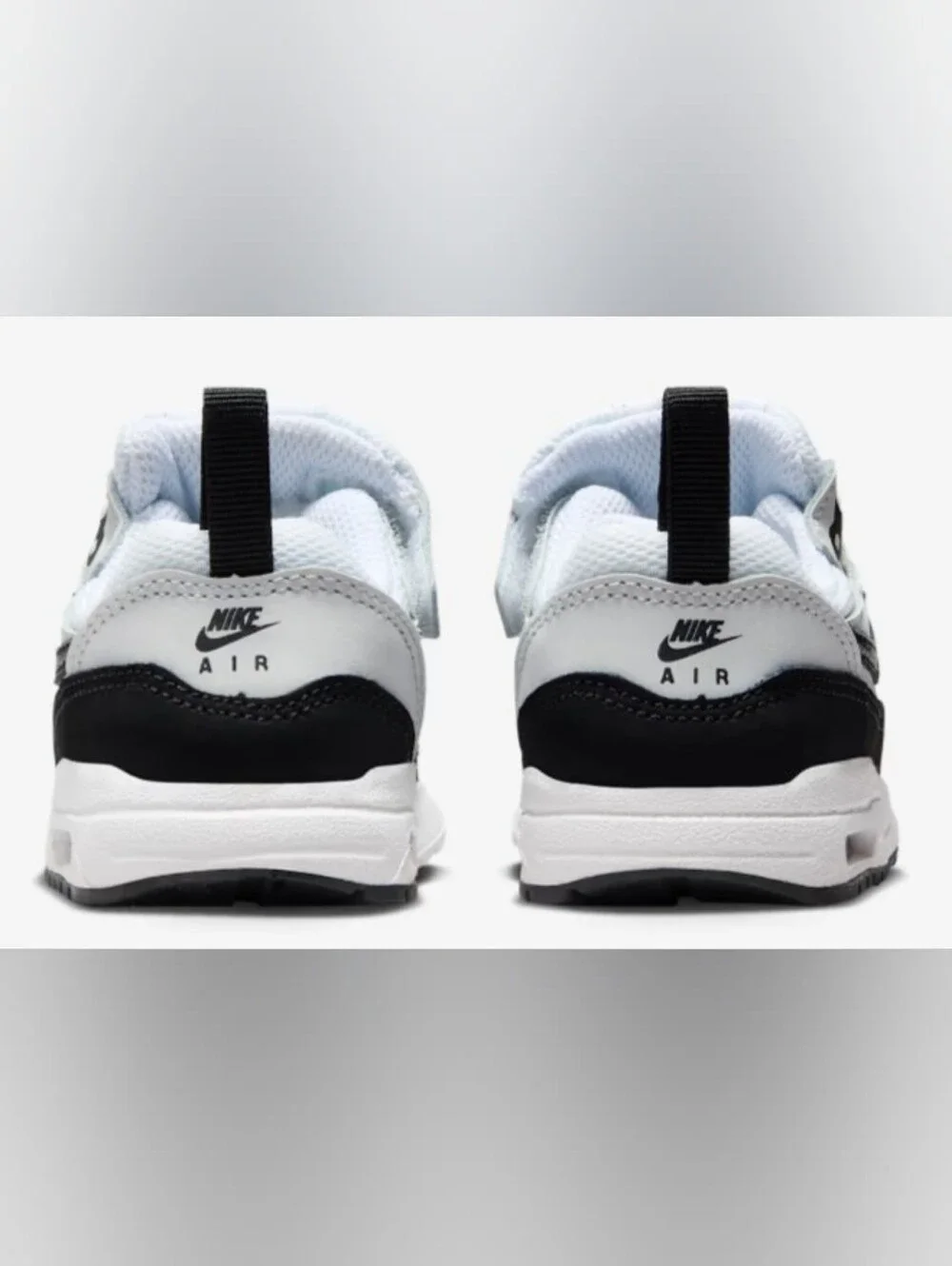 Nike Air Max 1 Easyon (TD) White Black Toddler Sneakers Size 4C NIB $65